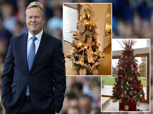 Berita Liga Inggris: Ronald Koeman Dipaksa Mengganti Warna Pohon Natalnya oleh Fans Everton