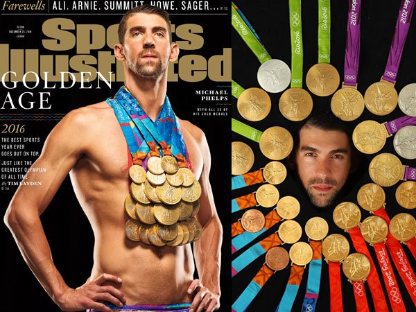 Berita Olahraga: Michael Phelps Pamerkan 28 Medali Olimpiadenya di Sampul Sports Illustrated