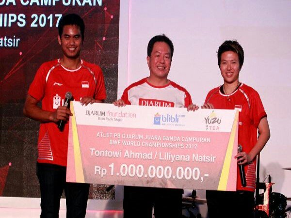 Sukses Juara Dunia, Tontowi/Liliyana Diganjar Bonus 1 Miliar Rupiah