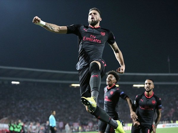 Match Highlight: Red Star Belgrade 0-1 Arsenal, Giroud Bawa Meriam London Curi Kemenangan di Marakana