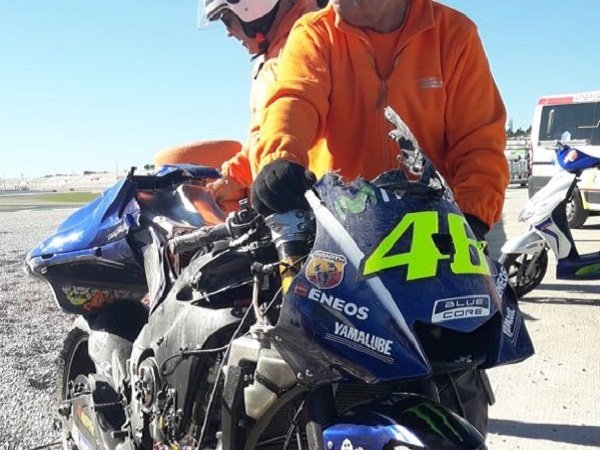 Tes Perdana, Prototype Yamaha 2018 Rossi Alami Crash Hingga Ringsek