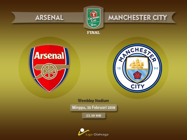 Data dan Fakta Jelang Final Carabao Cup, Arsenal vs Manchester City