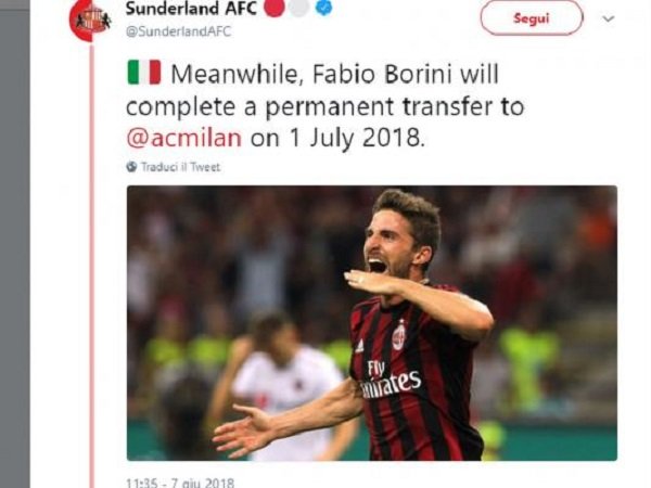 Sunderland Sudah Pasang Pengumuman, Milan Capai Kesepakatan Permanenkan Transfer Borini