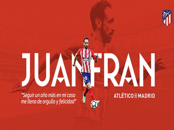 Juanfran Teken Perpanjangan Kontrak dengan Atletico Madrid
