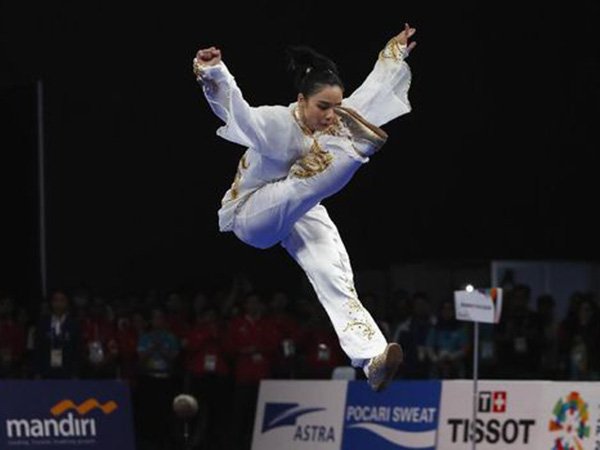 Atlet Wushu Cantik Ini Raih Medali Emas Kedua Indonesia di Asian Games