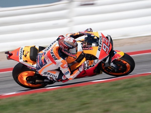Hasil FP4 MotoGP AS: Marquez Catatkan Waktu Tercepat Di Lintasan Basah