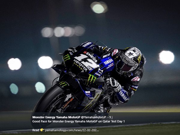 Hasil Gabungan Tes Pramusim MotoGP Qatar: Yamaha Dominasi Tiga Besar, Rossi Terdampar