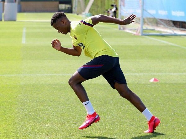 Ansu Fati dan Samuel Umtiti Kembali Berlatih Bersama Barcelona