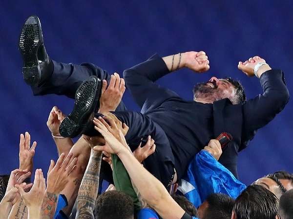 Bawa Napoli Juara Coppa Italia, Gattuso Bersyukur Kepada Tuhan Sepak Bola