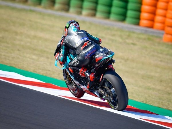 Fabio Quartararo senang dengan kecepatan motor YZR-M1 di kualifikasi GP Emilia Romagna.