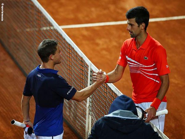 Novak Djokovic [kanan] dan Diego Schwartzman [kiri] siap bersaing demi gelar Italian Open 2020