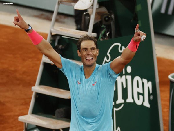 Rafael Nadal luapkan kegembiraan usai kantongi gelar French Open ke-13 dalam kariernya