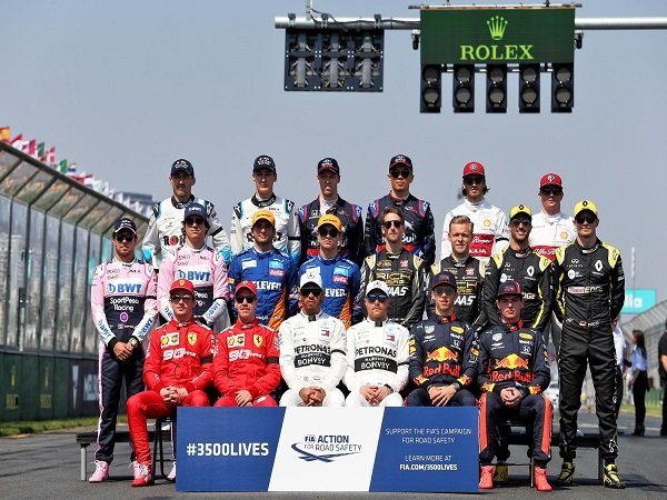 Komposisi sementara para pebalap F1 untuk musim 2021.