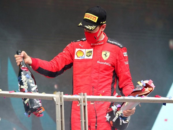 Keberhasilan Sebastian Vettel tembus podium GP Turki buat Mattia Binotto sumringah.