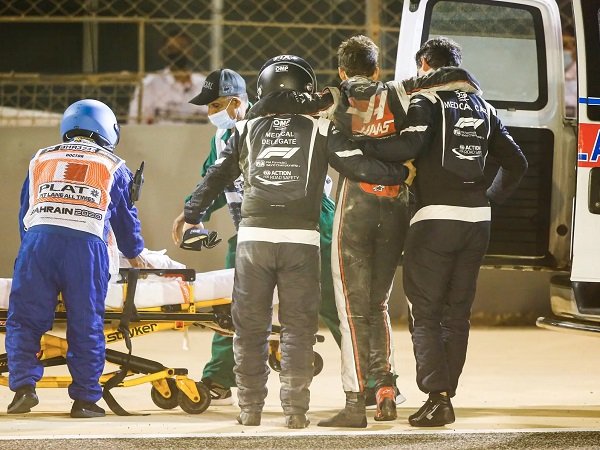 Tim medis dianggap sudah sangat sigap selamatkan Romain Grosjean.