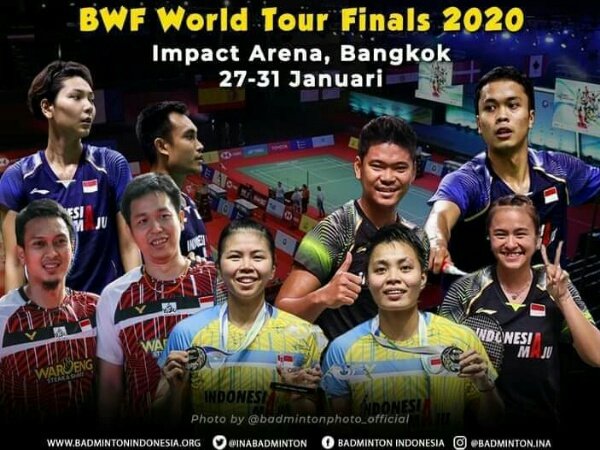 Indonesia Loloskan Lima Wakil ke BWF World Tour Finals 2020