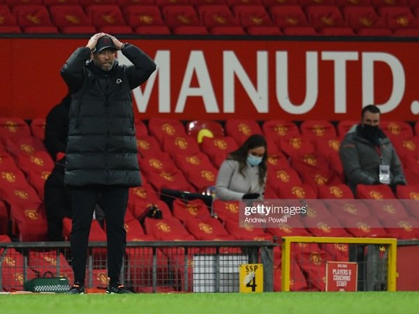 Jurgen Klopp saat laga menghadapi Manchester United di Piala FA