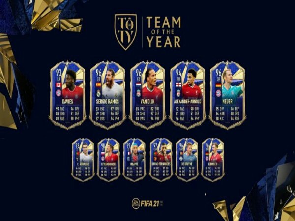 Rating Bek, Kiper, dan Gelandang FIFA 21 TOTY Akhirnya Terungkap