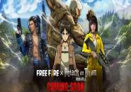 Free Fire Resmi Berkolaborasi dengan Anime Attack on Titan