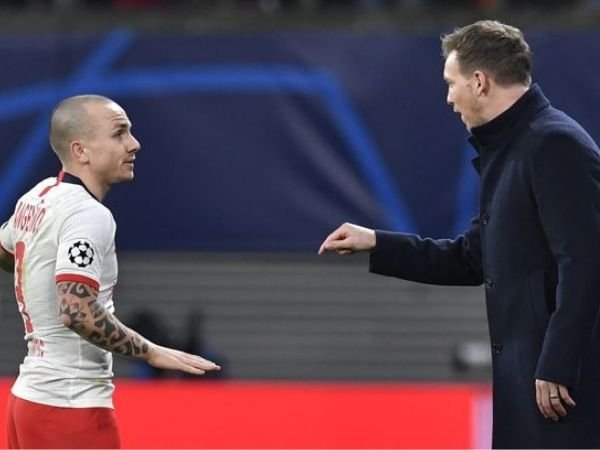 Julian Nagelsmann dan Angelino dalam Salah Satu Pertandingan Liepzig di Liga Champions