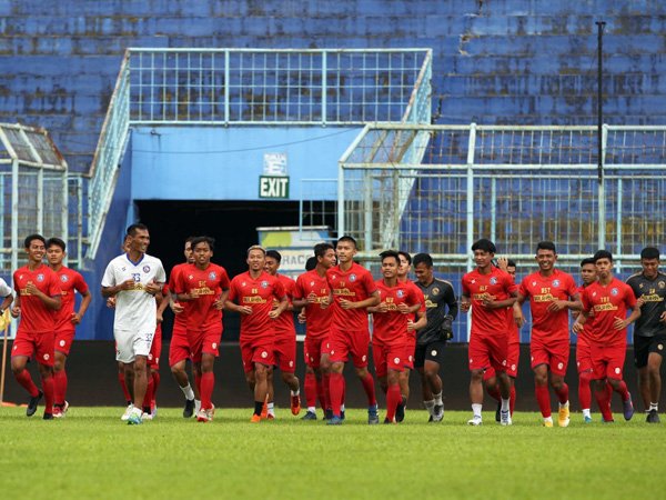 Latihan skuat Arema FC jelang Piala Menpora