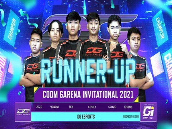 Tim Indonesia DG Esports Raih Runner-up di CODM Garena Invitational 2021