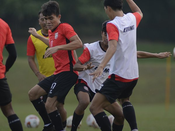 Latihan perdana skuat Borneo FC di Yogyakarta