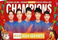 Jeux Esports Jadi Wakil Sulsel di Esports Mobile Legends Pra PON XX Papua