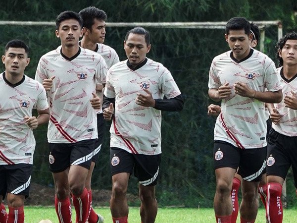 Latihan skuat Persija Jakarta jelang Liga 1