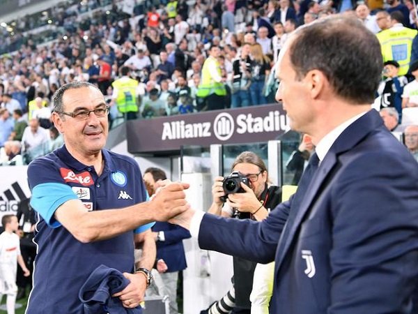 Maurizio Sarri dan Massimiliano Allegri bakal bersua di laga Juventus kontra Lazio.