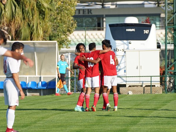 Laga timnas Indonesia U-18 kontra Antalyaspor U-18 di Turki