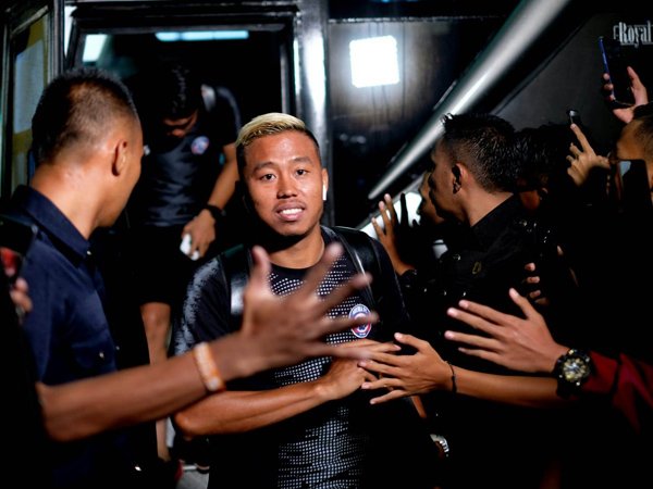 Penyerang timnas Indonesia, Kushedya Hari Yudo mulai gabung skuat Arema FC