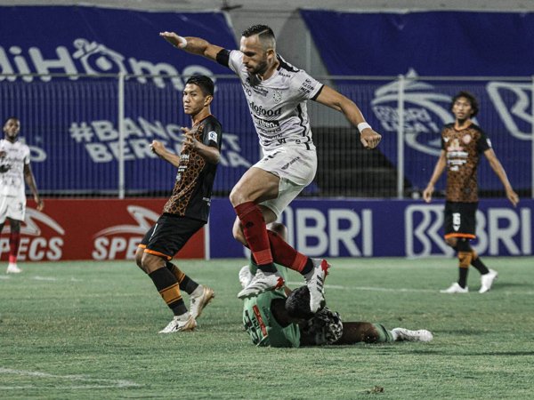 Ilija Spasojevic jadi pahlawan Bali United berkat gol tunggalnya ke gawang Persiraja Banda Aceh