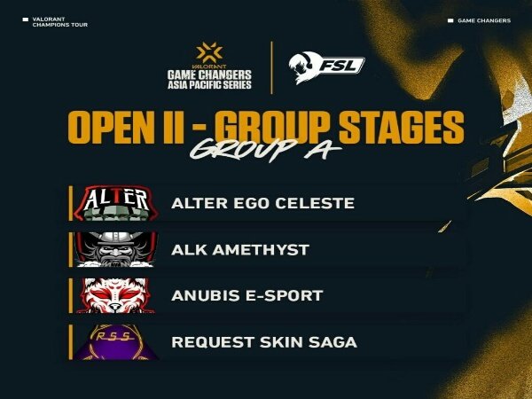 Drawing Grup VCT 2022 Game Changers APAC Open 2: Alter Ego Celeste di Grup A