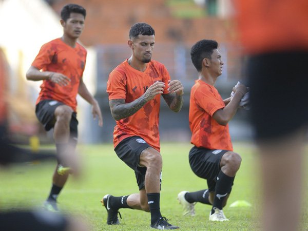 Latihan skuat Borneo FC jelang menghadapi Liga Indonesia