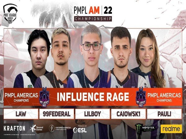 Tim asal Brasil Influence Rage Sabet Juara PMPL Americas Championship 2022