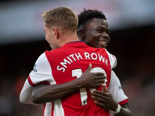 Bukayo Saka dan Emile Smith Rowe dari Arsenal masuk nominasi PFA Young Player of Year (Sumber: Getty)
