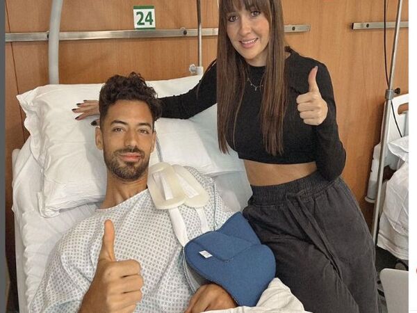 Beginilah kondisi terkini Pablo Mari bersama sang istri setelah bek AC Monza itu mengalami insiden penusukan hari Kamis (27/10) kemarin / via Istimewa