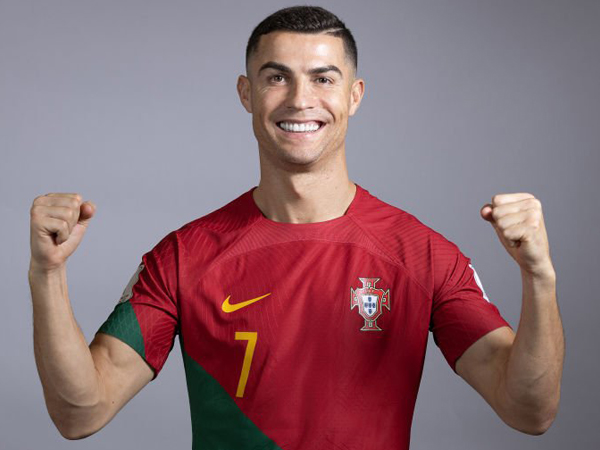 Penyerang timnas Portugal, Cristiano Ronaldo.