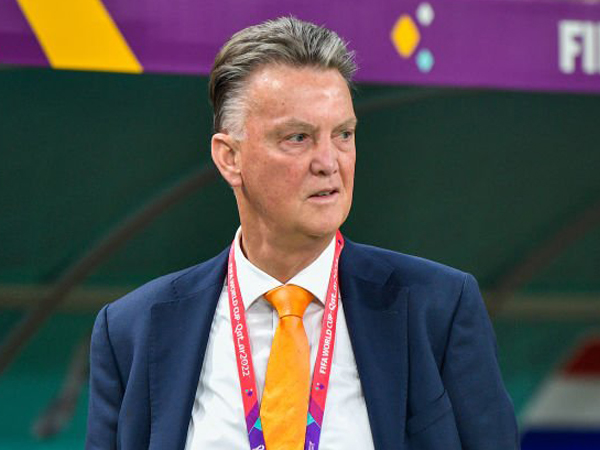 Pelatih timnas Belanda, Louis van Gaal.