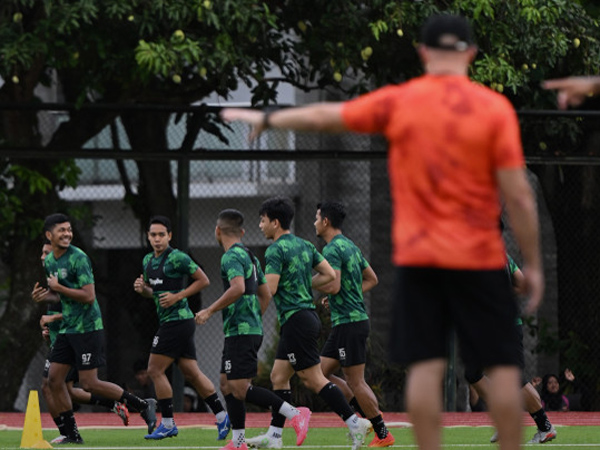 Latihan skuat Borneo FC di masa penghentian Liga 1