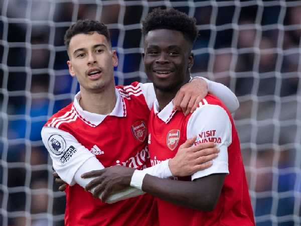 Dua pentolan Arsenal, Gabriel Martinelli dan Bukayo Saka