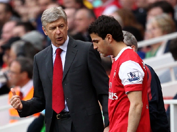 Arsene Wenger dan Cesc Fabregas saat masih di Arsenal