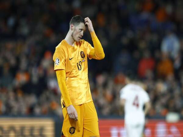 Wout Weghorst akui performanya sangat jelek ketika Timnas Belanda menang 3-0 atas Gibraltar di kualifikasi EURO 2024 dini hari tadi (28/3) / via Getty Images