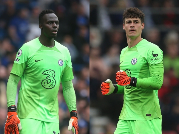 Dua penjaga gawang Chelsea, Edouard Mendy dan Kepa Arrizabalaga