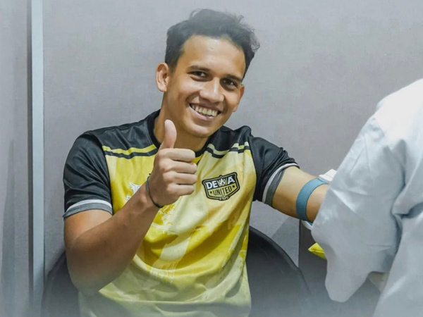 Pemain Dewa United FC, Egy Maulana Vikri menjalani tes kesehatan MCU