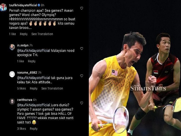 Lee Chong Wei Tanggapi Santai Komentar Pedas Taufik Hidayat