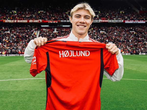 Striker Manchester United, Rasmus Hojlund.