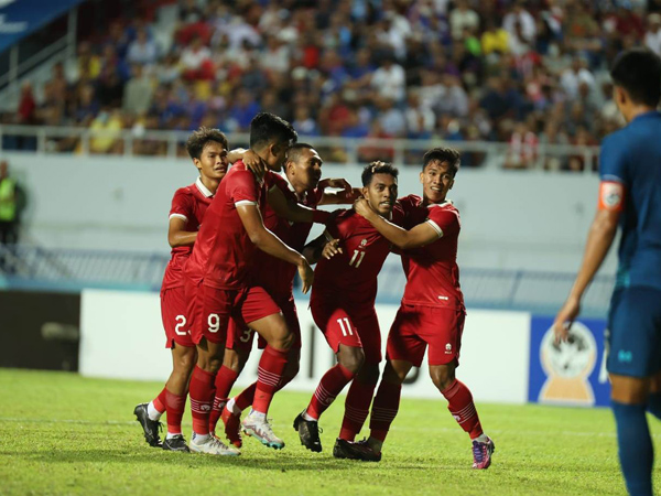 Gol pertama timnas Indonesia U-23 ke gawang Thailand U-23 diciptakan Jeam Kelly Sroyer