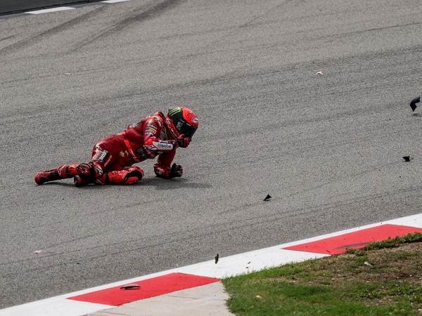 Francesco Bagnaia derita politrauma efek crash hebatnya di GP Catalunya.